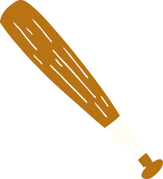 recommend clip art: cartoon doodle of a baseball bat