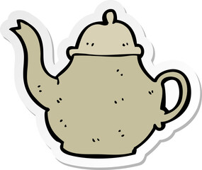 sticker of a cartoon teapot