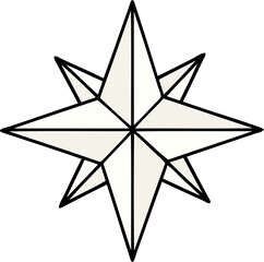 traditional tattoo of a star