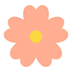 Orange flowers with five petals.