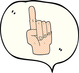 comic book speech bubble cartoon pointing hand