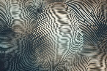 Creative Fingerprint-Style Abstract Design: A Biometric Pattern as Wallpaper Concept. Generative AI
