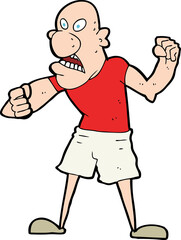 cartoon violent man