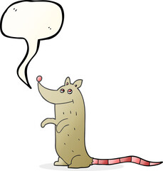 speech bubble cartoon rat