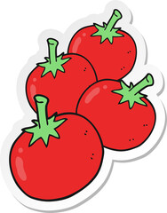 sticker of a cartoon tomato