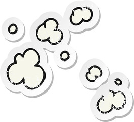 retro distressed sticker of a cartoon puff of smoke symbol
