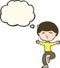 cartoon angry man with thought bubble