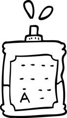 line drawing cartoon blood bags