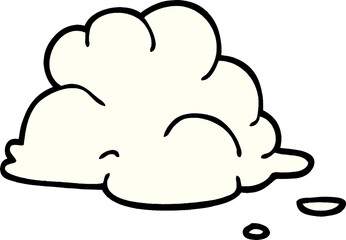 cartoon doodle fluffy white clouds