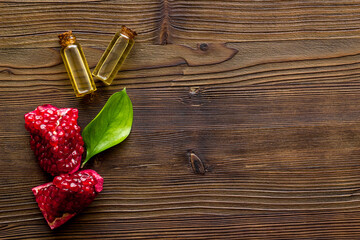 Cosmetic product with fruits aha acids - pomegranate seed oil