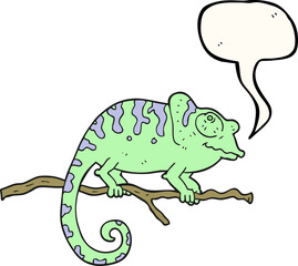 speech bubble cartoon chameleon