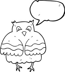 speech bubble cartoon owl