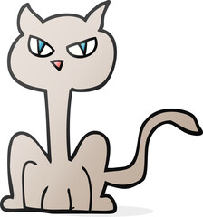 cartoon angry cat