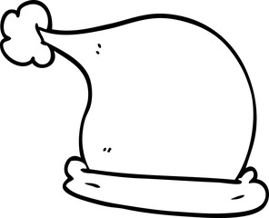 line drawing cartoon christmas hats