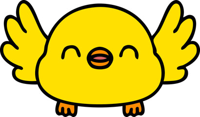 cute cartoon baby bird