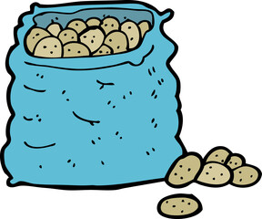 cartoon sack of potatoes