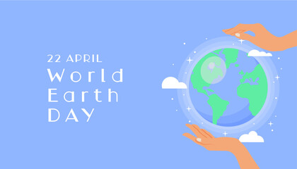 World earth day concept, hands holding globe
