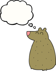 thought bubble cartoon bear