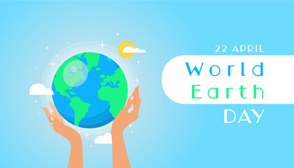 World earth day concept, hands holding globe