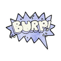 textured cartoon burp symbol