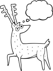 thought bubble cartoon stag