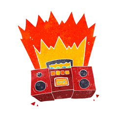 retro cartoon boom box © lineartestpilot