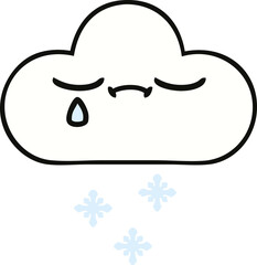 cute cartoon snow cloud