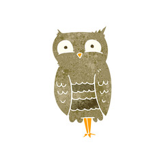 retro cartoon owl
