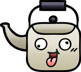 gradient shaded cartoon kettle