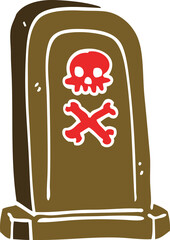 cartoon doodle grave stone