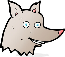 cartoon wolf head