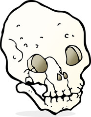 cartoon spooky skull