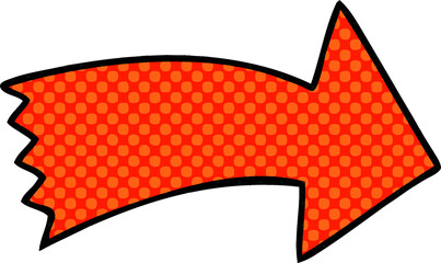 quirky comic book style cartoon arrow © lineartestpilot