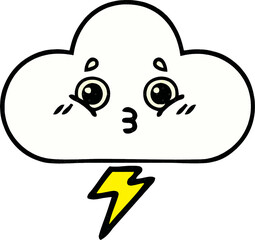 comic book style cartoon storm cloud