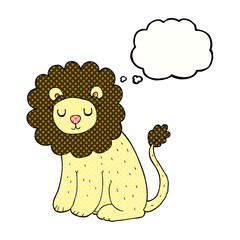 thought bubble cartoon cute lion