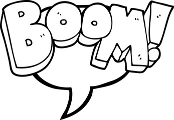 speech bubble cartoon boom