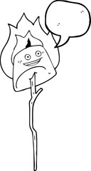 speech bubble cartoon toasted marshmallow