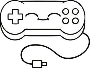 line drawing cartoon game controller