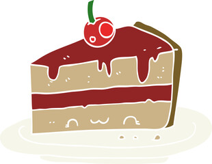 flat color style cartoon cake