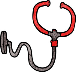cartoon doodle stethoscope