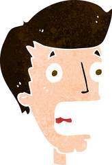 cartoon terrified man