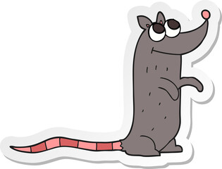 sticker of a cartoon rat