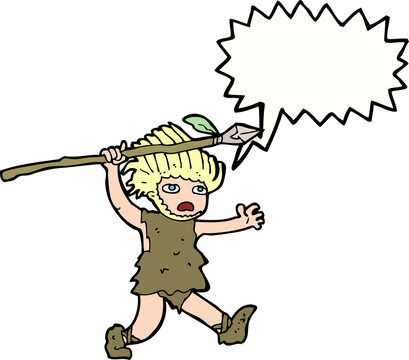 recommend clip art: cartoon caveman with speech bubble