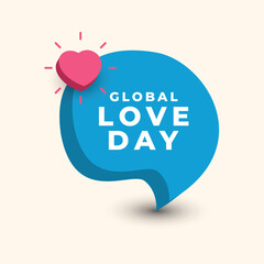 Global love day celebrations design template