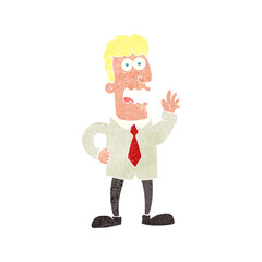 retro cartoon businessman