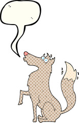 comic book speech bubble cartoon wolf