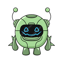 illustration unique modern robot design mascot