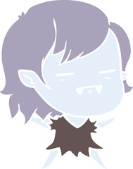 flat color style cartoon undead vampire girl