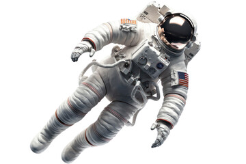 Astronaut, spaceman in suit isolated on transparent background, PNG, Generative AI - obrazy, fototapety, plakaty