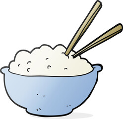cartoon bowl of rice